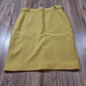 Ann Taylor yellow A line skirt 0P